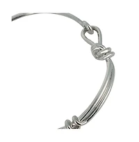 Women's The Knotted-Bar Collar Necklace - Chrome Silver