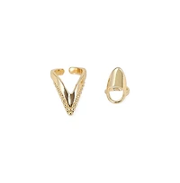 Women's The Piercer Nail Rings - California Gold (Set Of 2)