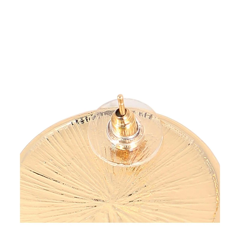 Women's The Enamel-Coin Stud Earrings - California Gold