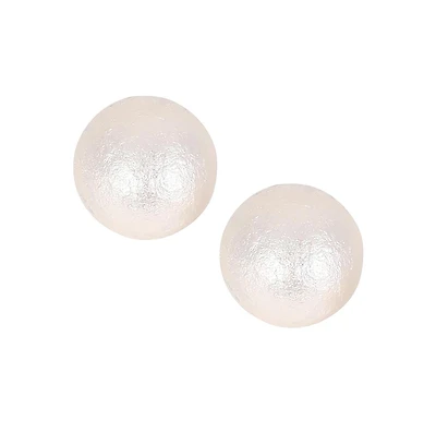 Women's The Celestrial-Orb Stud Earrings - Ivory White & California Gold