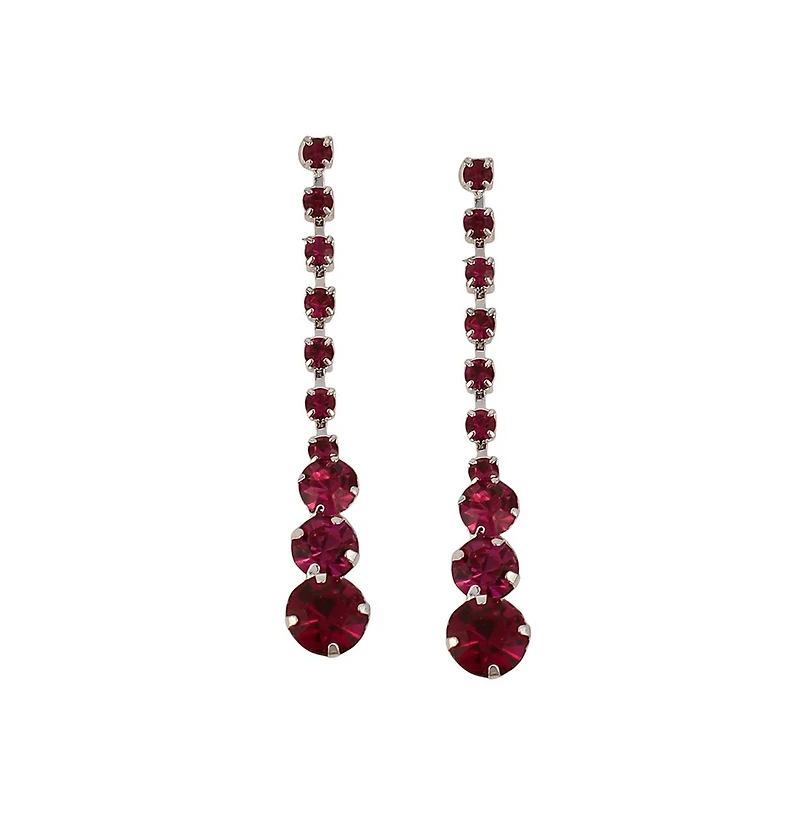Sohi Women's The Dainty-Bling Jewellery Set - Ruby Pink