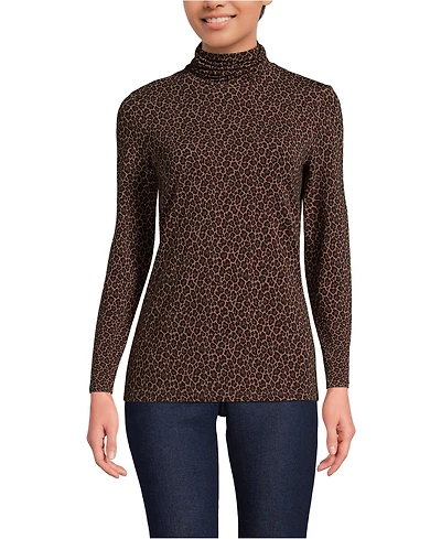 Lands' End Tall Lightweight Jersey Long Sleeve Turtleneck