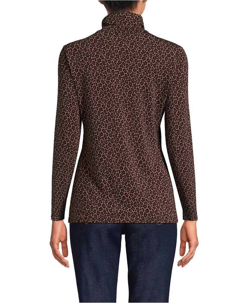 Lands' End Tall Lightweight Jersey Long Sleeve Turtleneck
