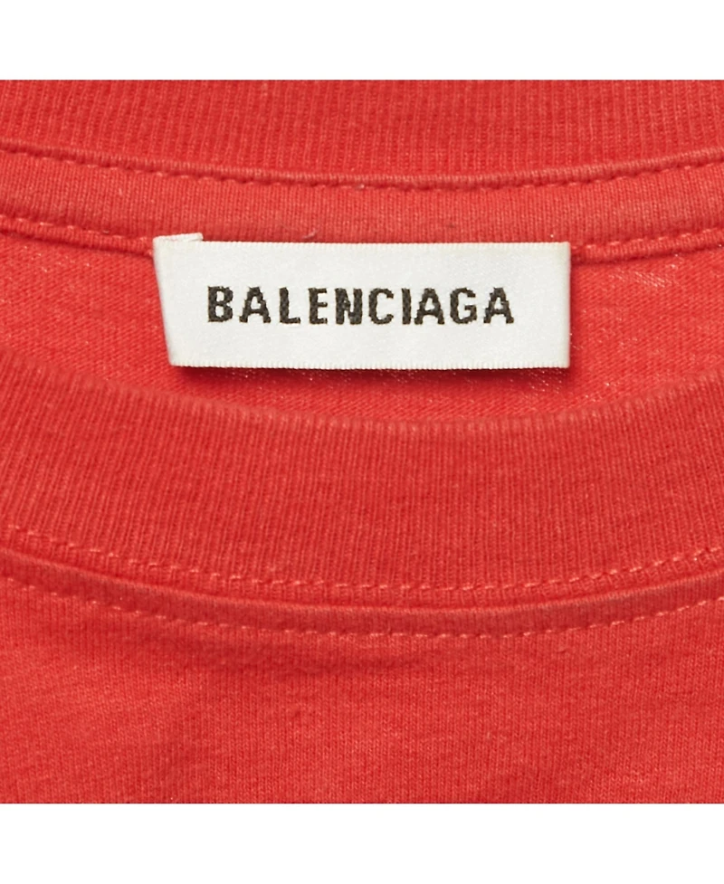 Pre-Owned Balenciaga Women's Logo Print Cotton Short Sleeve T-Shirt