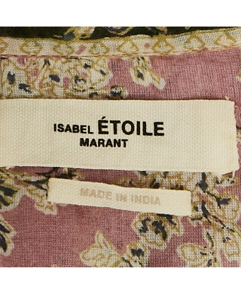 Pre-Owned Isabel Marant Women's Etoile Lilac Floral Print Cotton Voile Blouse
