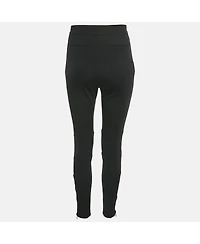 Pre-Owned Burberry Women's Crepe Cut-Out Zipper Detail Trousers