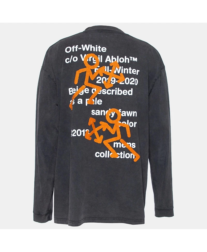 Pre-Owned Off-White Men's Pre-Owned Terry Knit Pictogram Incompiuto Sweatshirt