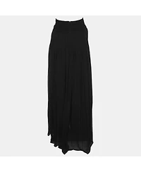 Pre-Owned Chloe Women's Black Silk Pleated Midi Skirts