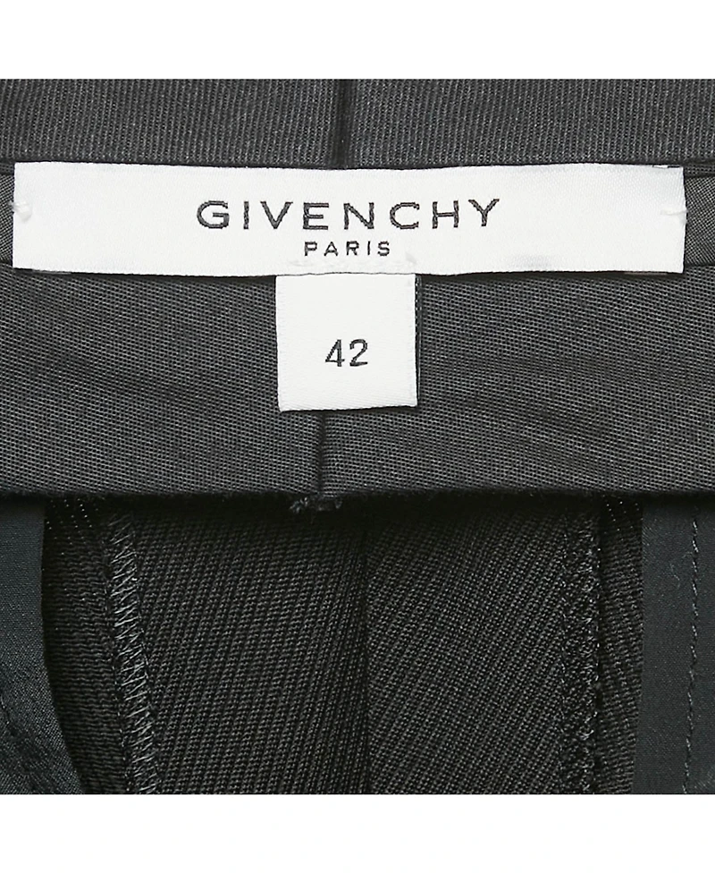 Pre-Owned Givenchy Women's Black Velvet Trim Gabardine Shorts