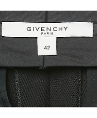 Pre-Owned Givenchy Women's Black Velvet Trim Gabardine Shorts
