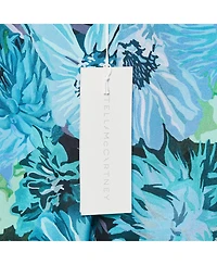 Pre-Owned Stella Mccartney Women's Blue Floral Print Silk Tie-Up Trousers