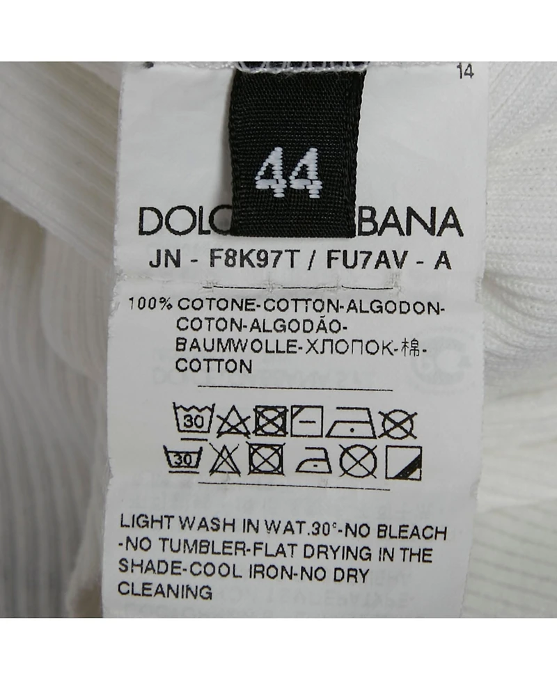 Pre-Owned Dolce & Gabbana Women's White Rib Knit Tank Top
