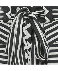 Pre-Owned Stella Mccartney Women's Striped Jacquard Silk Belted Trousers