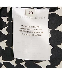 Pre-Owned Stella Mccartney Women's Monochrome Heart Print Silk Full Sleeves Blouse