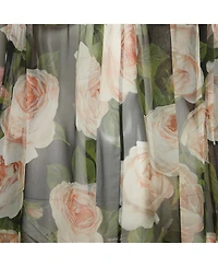 Pre-Owned Dolce & Gabbana Women's Sheer Floral Print Silk Tie Up Blouse