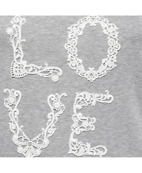 Pre-Owned Dolce & Gabbana Women's Grey Cotton Love Lace Patterned Tank Top