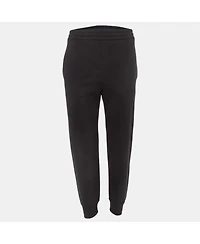 Pre-Owned Alexander Mcqueen Women's Black Logo Embroidered Cotton Knit Joggers