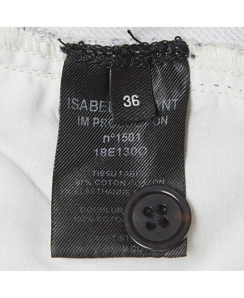 Pre-Owned Isabel Marant Women's Etoile Purple Floral Print Cotton Lace-Up Trousers