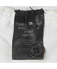 Pre-Owned Isabel Marant Women's Etoile Purple Floral Print Cotton Lace-Up Trousers