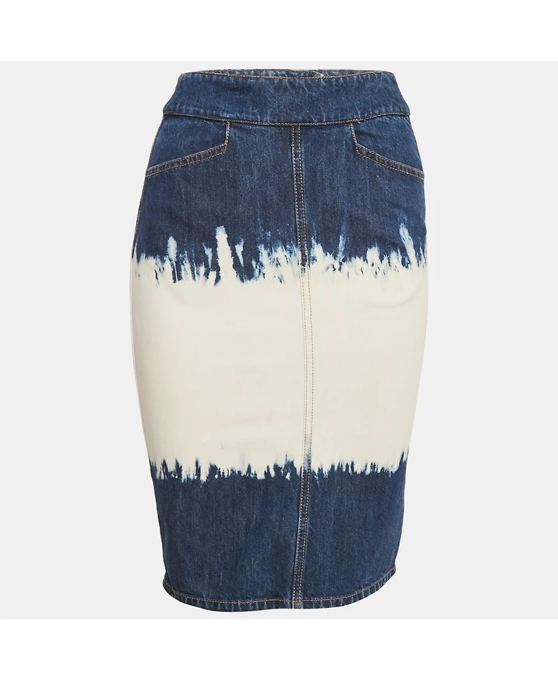 Pre-Owned Isabel Marant Women's Etoile Blue Tie-Dye Denim Skirt