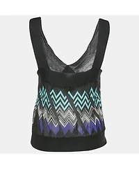 Pre-Owned Missoni Women's Beige Striped Sequin Tank Top