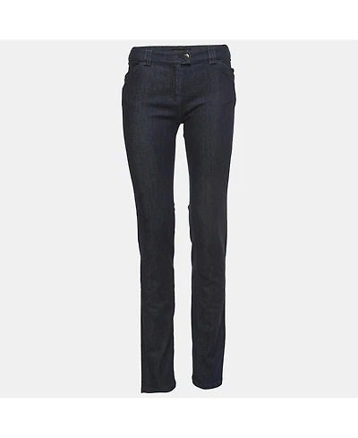 Pre-Owned Balenciaga Women's Navy Blue Denim Slim Fit Jeans