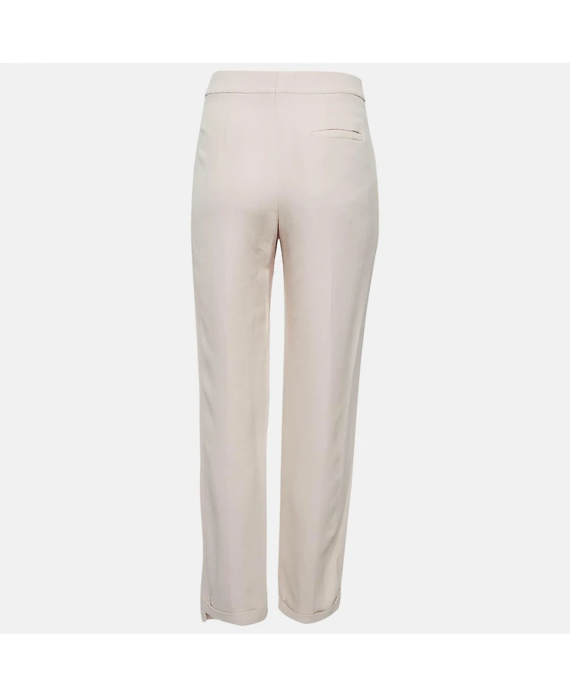 Pre-Owned Chloe Women's Pink Crepe Regular Trousers