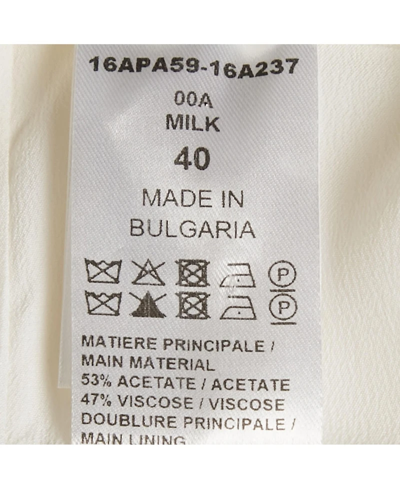 Pre-Owned Chloe Women's Milk White Crepe Wide-Leg Pants