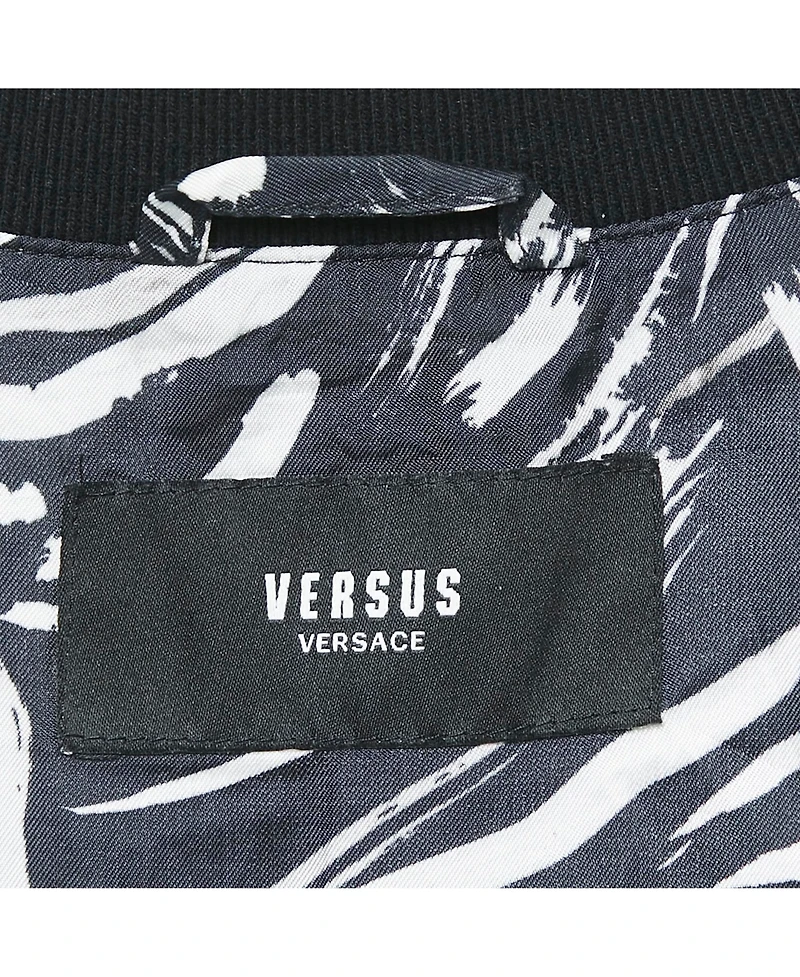 Pre-Owned Versace Men's Black Mesh Zip-Up Jacket