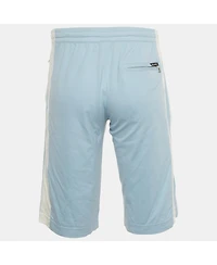 Pre-Owned Dolce & Gabbana Men's Dolce & Gabbana Pre-Owned Blue Striped Cotton Jersey Shorts