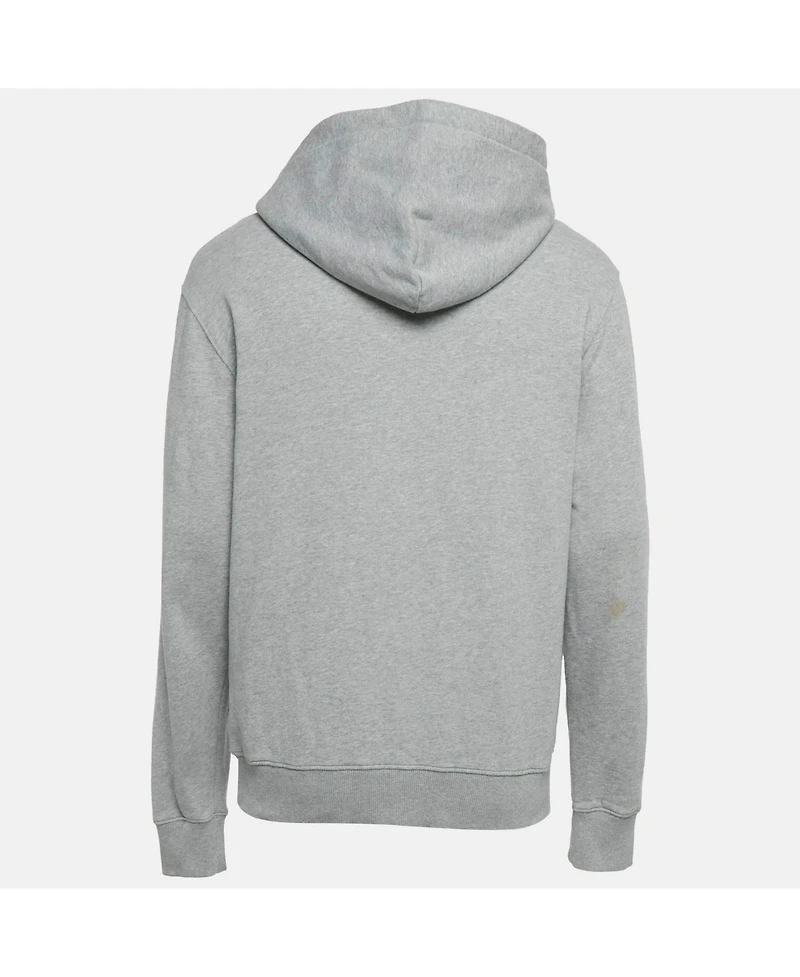 Pre-Owned Versace Women's Jeans Couture Grey Logo Applique Cotton Knit Sweatshirt