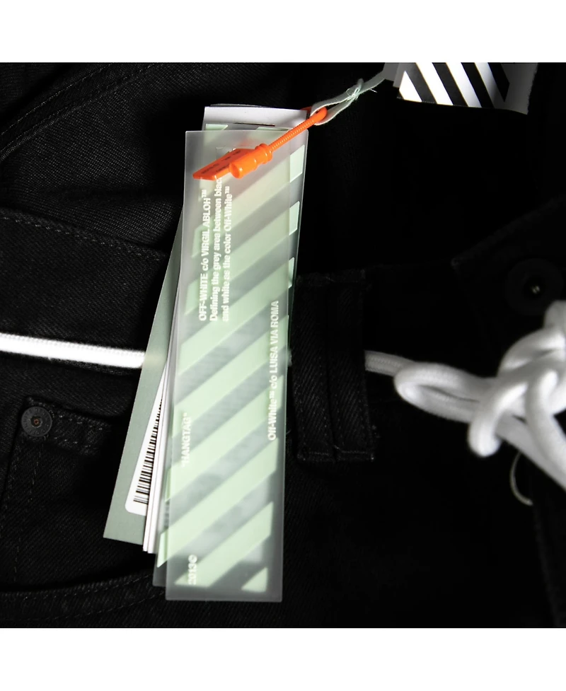 Pre-Owned Off-White Men's Black Denim Arrow Printed Jeans