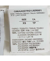 Pre-Owned Off-White Men's White Logo Embroidered Jersey T-Shirt