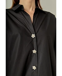 English Factory Women's Oversized Collared Shirt