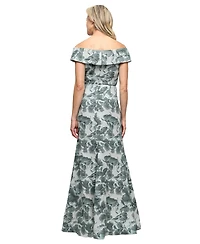 Alex Evenings Women's Off-The-Shoulder Long Dress