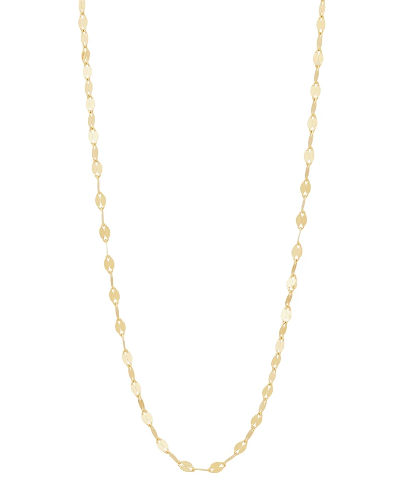 Italian Gold Mirror Chain Necklace in 10k Yellow Gold