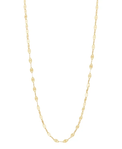 Italian Gold Mirror Chain Necklace in 10k Yellow Gold