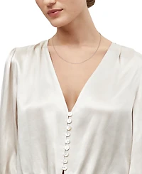 Italian Gold Cable Chain Necklace in 10k White Gold