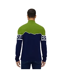 Bellemere New York Men's Merino Super Fine Mountain Print Sweater