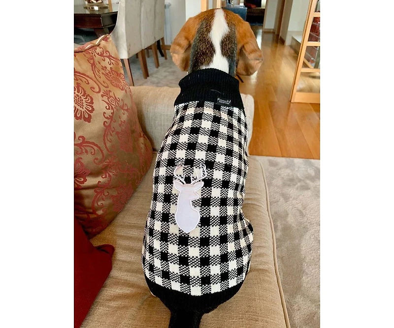 Parisian Pet Buffalo Checkered Sweater