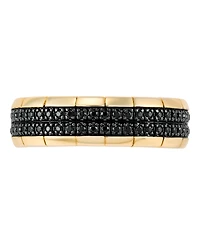 Macy's Men's Black Diamond Ring (1/4 ct. t.w.) in 14k Yellow Gold-Plated Sterling Silver
