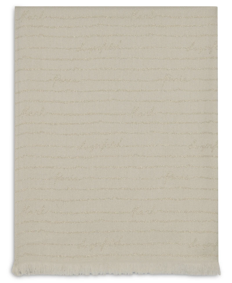 Karl Lagerfeld Paris Women's Signature Evening Stripe Scarf