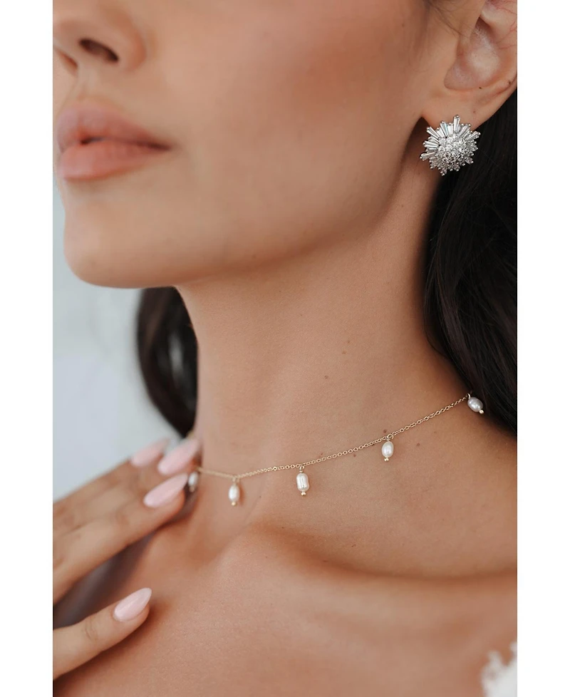 Untamed Petals Angelica Pearl Gold Plated Necklace