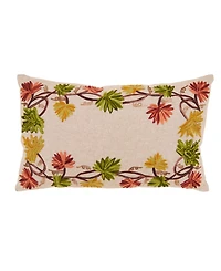 Saro Lifestyle Golden Grove Leaf Down Filled Decorative Pillow