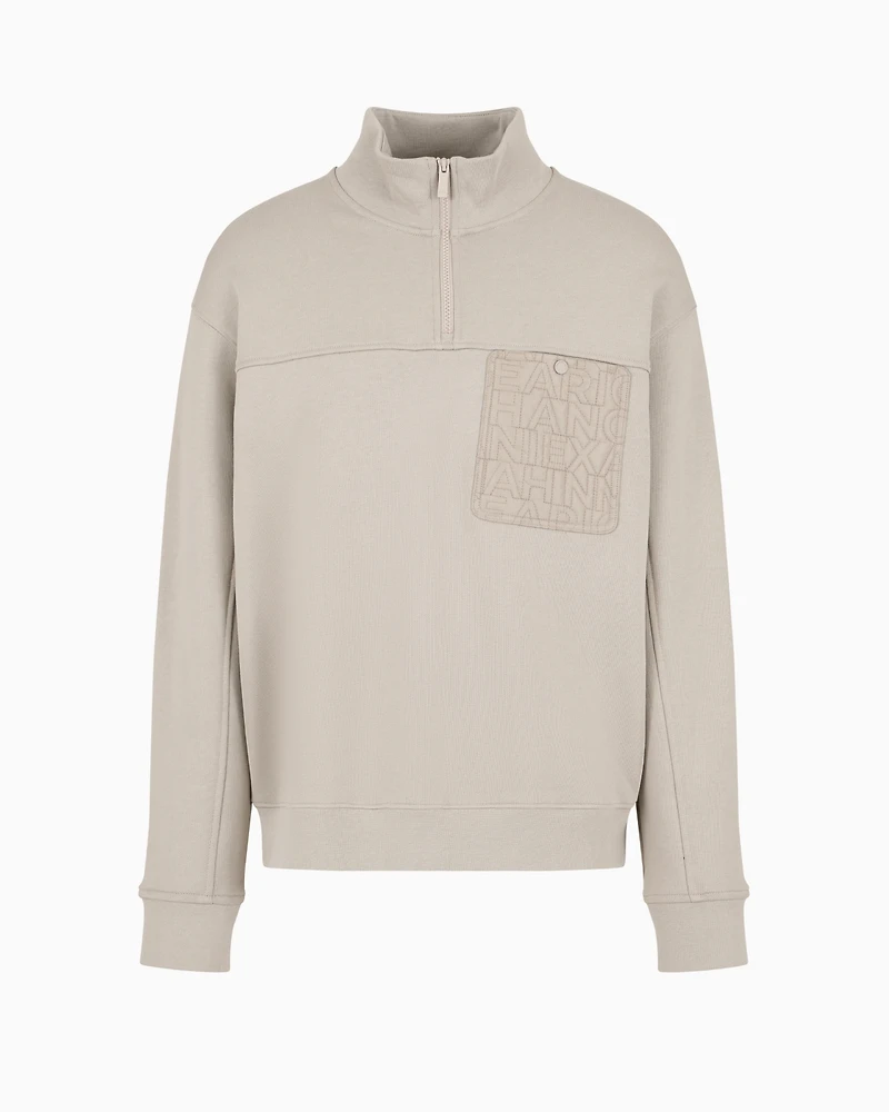 A|X Armani Exchange Men's Quarter-Zip Long-Sleeve Sweatshirt