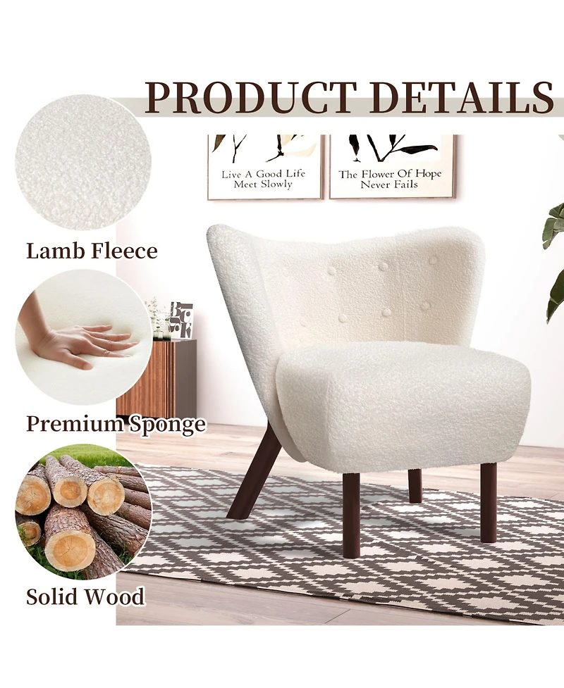 Modern Accent Chair Comfy Lounge Chair Upholstered Side Chair