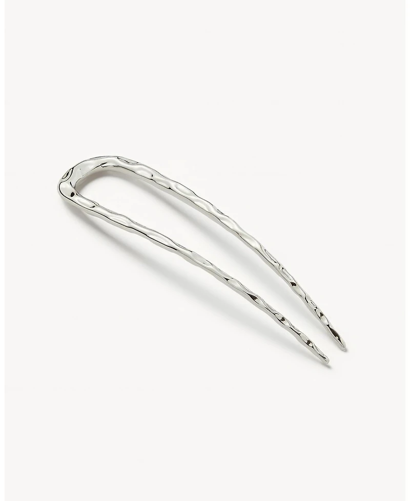 Machete Midi Wavy French Hair Pin in Silver