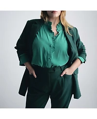 Universal Standard Plus Endora Stretch Cupro Blouse