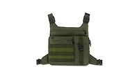 Batfox Tactical Chest Pack: Lightweight Water-Resistant Running Bag For Outdoor Sports & Hiking Edc - Men & Women (Olive Green).