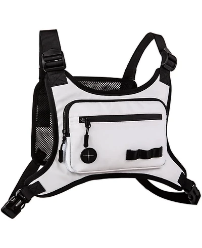 Batfox Lightweight Running Chest Pack: Outdoor Sports Vest Bag with Phone Holder for Cycling, Hiking, Workout, Skiing - Men & Women (Crystal White)